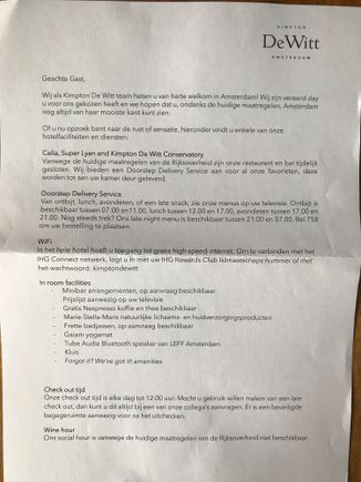Welcome letter