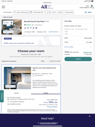 Novotel Booking



