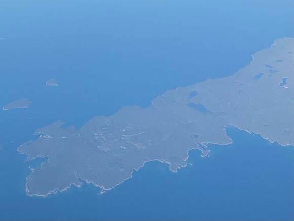 Tobermory ON, at the tip of the Bruce Peninsula (the large white dot is the car ferry to South Baymouth, across the mouth of Georgian Bay; we took that on our DC-to-Seattle drive in June 2017)
