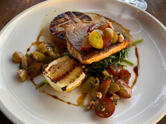 Artic Char - flavor was good, lightly crisped, but inside was not marinated as needed. Overall, ok.