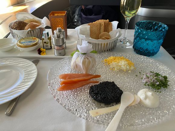 Caviar and smoked salmon