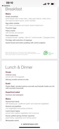Premium hot menu