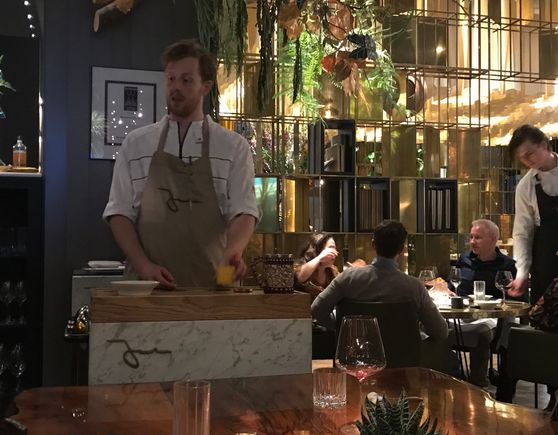 Chef's seasonal dessert:
- made table side