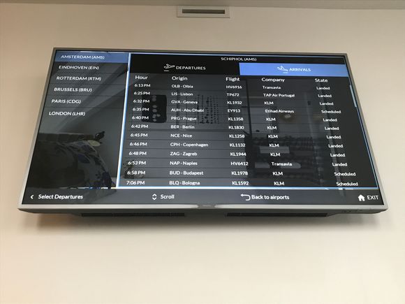 Ahh memories, real time airport timetable via the smart TV