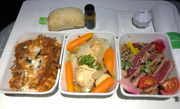 Orecchiette, herb-roasted chicken, and grilled ahi tuna!