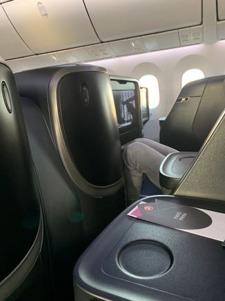 View to the right from seat 2D in takeoff position 