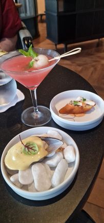 Evening items brought to table (two per night, they offer refills). There is no food menu to order from.