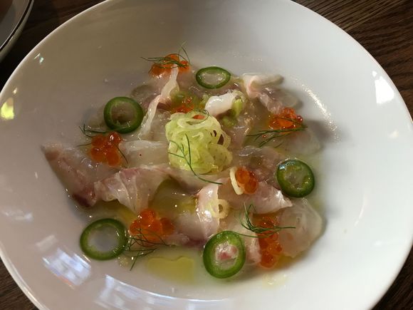 Small plate: seabass crudo