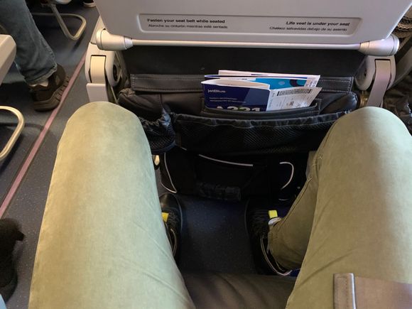 Loved the extra leg space. This was my first time flying JetBlue