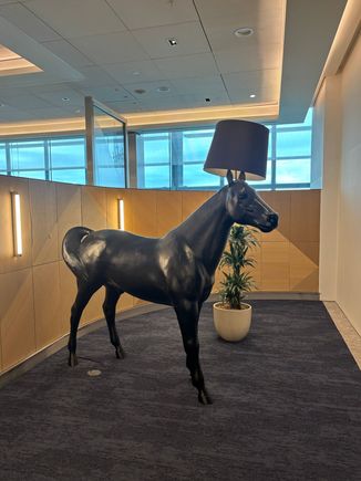 Another angle on the horse lamp