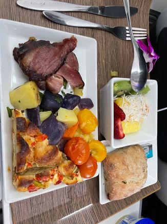 Sideways breakfast strata