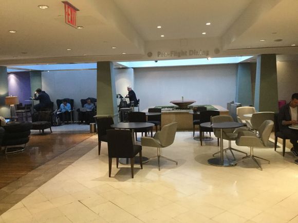 Club lounge pre flight dining signs, somewhat redundant...