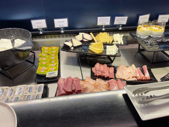 Cheese and meats, regularly restocked