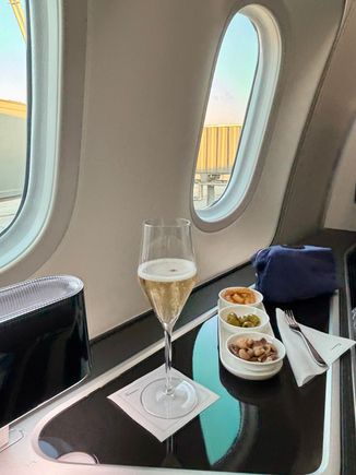 Pre departure bubbles and nibbles
