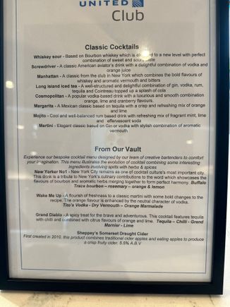 Cocktail Menu