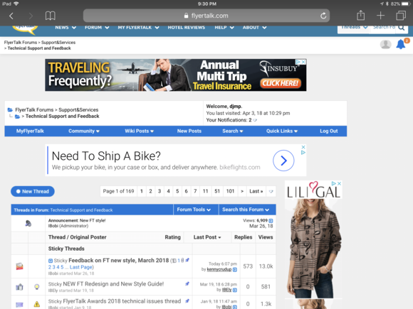 Tiny amount of screen with actual forum content.
