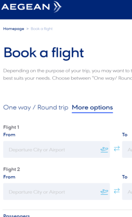 Result of choosing the "Multi-City" option this week.
