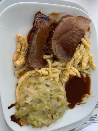 The beef was very dry and overcooked and the sauce did not help much. But I finished it anyway.