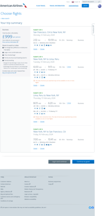 Perform a multi-city search at AA UK