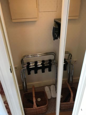 Closet space next to the door