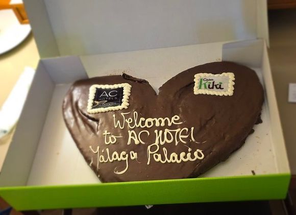 A very large welcome cake