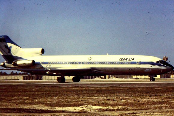 Iran air Boeing 727taxiing to depart from Bahrain