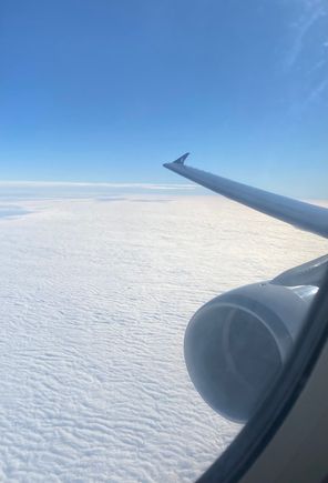 Gliding over and endless sea of cotton clouds 