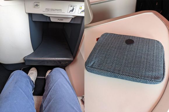 Further details - legroom and amenity kit