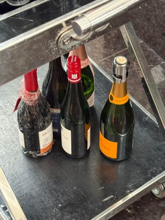 Champagne served at room temperature and flat