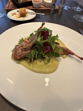 Quail was delicious.