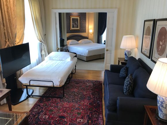 Living room with extra bed