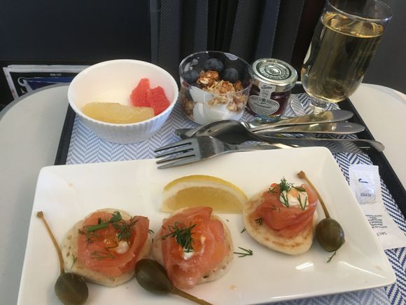 Smoked Salmon breakfast. Delicious!
