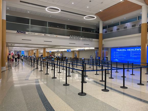 Deserted security checkpoint at GRR