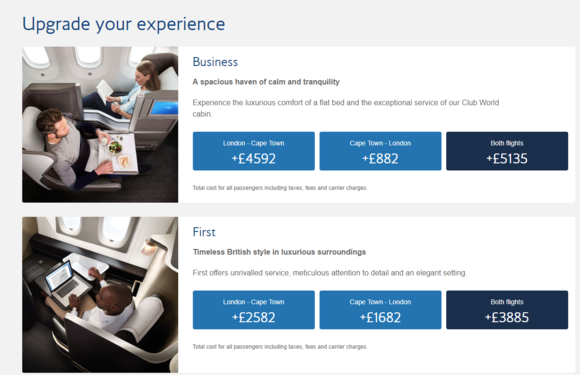 Strange upgrade offer - First less than Club?