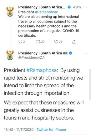 Address from the President tonight 