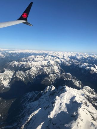 AC, thanks for a great flight to glorious YVR and for the AMAZING views ❤️ 