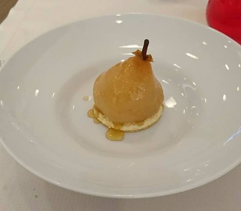 This poached pear was to die for