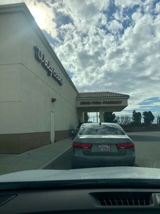 In line at Walgreens. Several others with the same agenda.