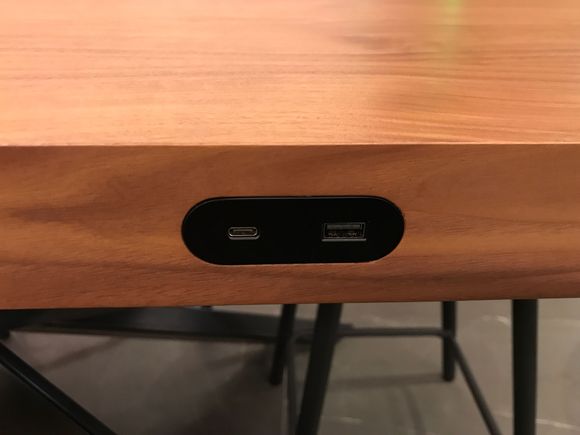 Outlets for USB A and USB C