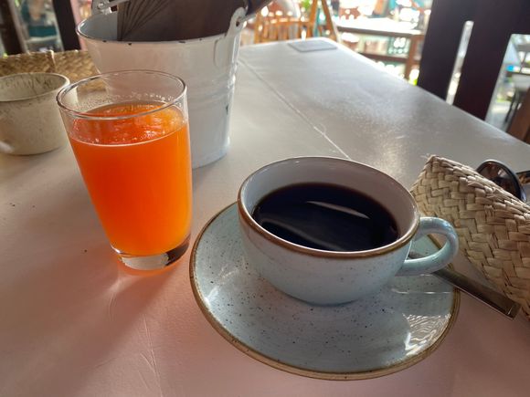 Fresh juice and coffee to start
