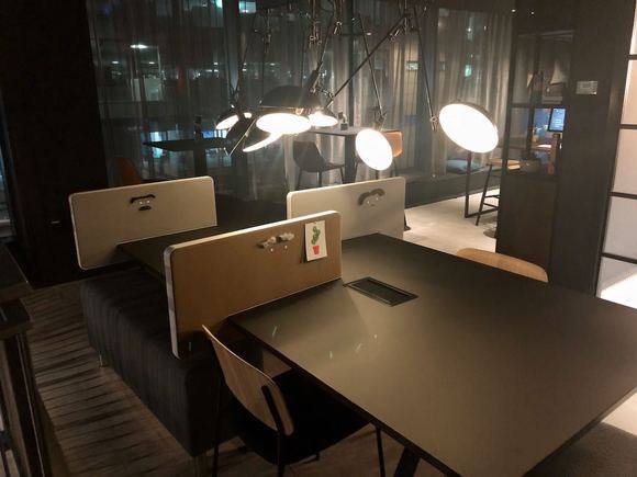 desks on upper ground floor for working