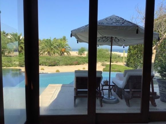 view from master bedroom looking out yo sun terrace