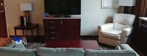 Sofa bed and sitting area