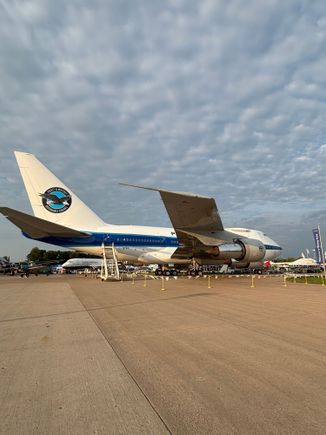 Boeing 747SP belonging to Pratt and Whitney, celebrating 100 years since the founding of the company 
