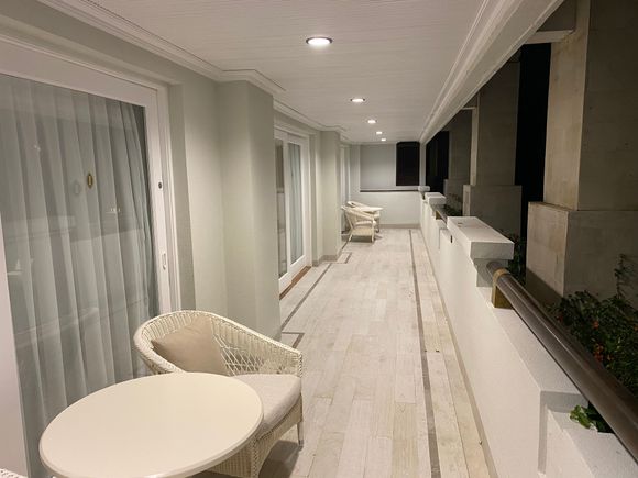 This vast balcony is around 17m long.