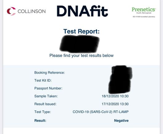 The report you get back from Collinson