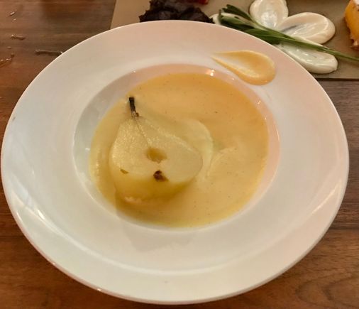 Pear with anglaise