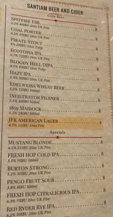 tap list

