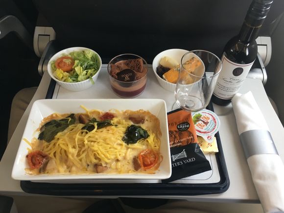 VLML LHR - LPA 9/2/19. Pasta was tagliatelle style and very tasty. 
