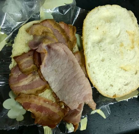 BA CityFlyer Euro Traveller bacon roll